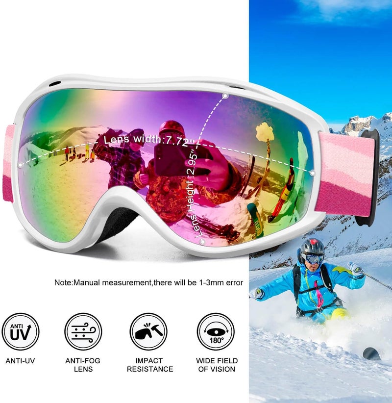 AVV Store Ski Goggles UV Protection, Anti-Fog Snowboard Snow Goggles OTG for Men Women Adults & Youths - Image 3